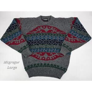 McGregor Classics Vintage 80s Retro Tribal Abstract Sweater